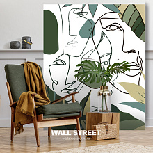 Панно с изображением людей Wall street Волборды ART-01