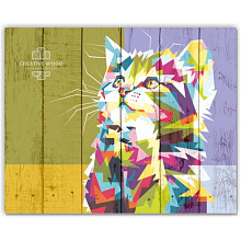 Панно с изображением кошки Creative Wood Векторная графика Векторная графика - Котик
