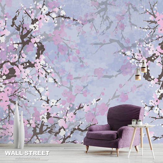 Фотообои в интерьере артикул Sakura 7, SAKURA, Wall street