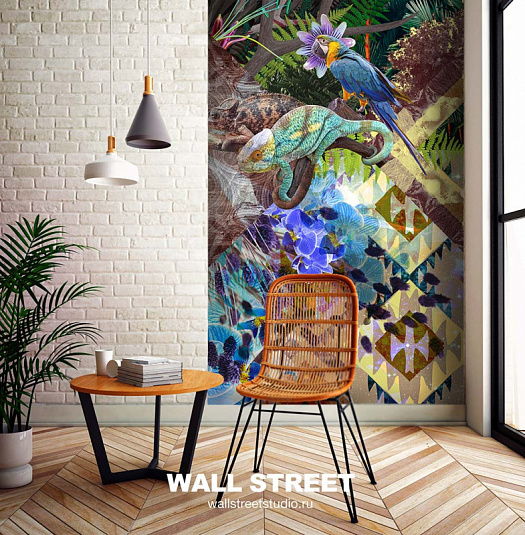 Фотообои в интерьере артикул Geotropick 12, GEOTROPICK, Wall street