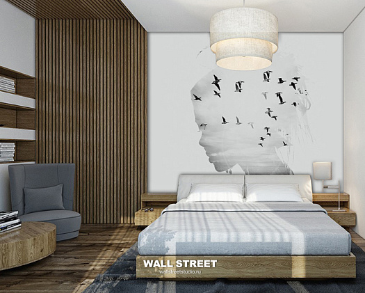 Фотообои в интерьере артикул Grayscale 1, GRAYSCALE, Wall street